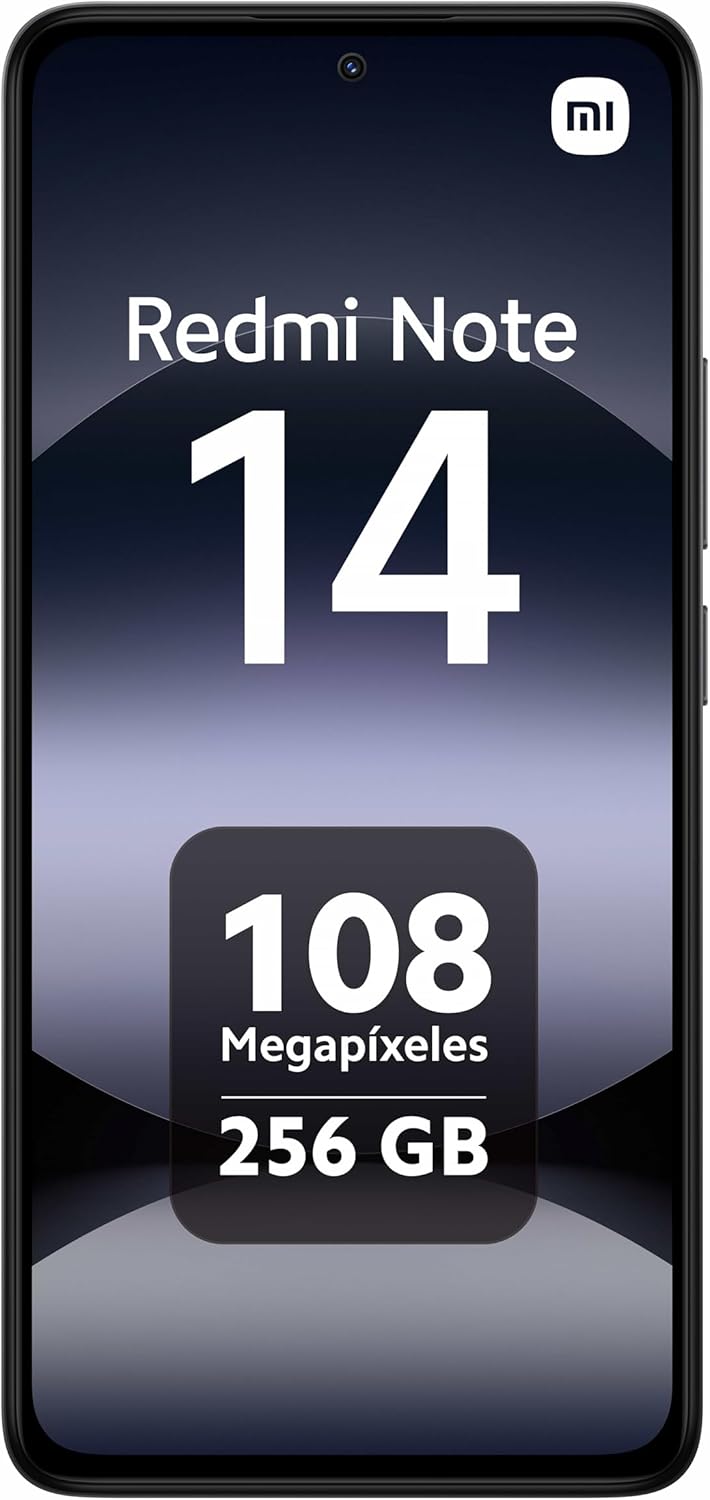 Xiaomi Redmi Note 14 4G LTE (for Tmobile Mint Tello Global) (256GB + 8GB) 6.67" 120Hz 108MP AI Camera Global Version Dual Sim (Midnight Black)