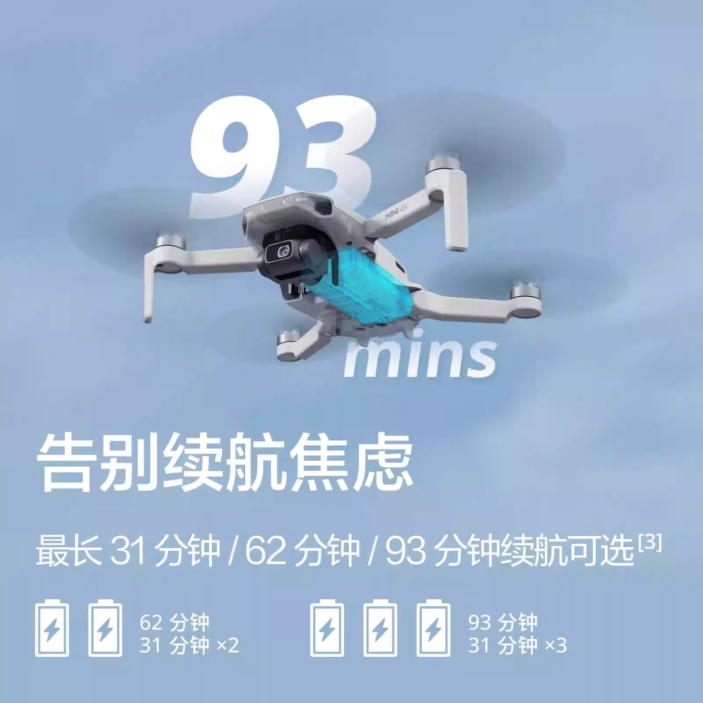 DJI Mini 4K ultra-high definition mini aerial drone three-axis mechanical stability enhancement digital image transmission novice entry-level flying camera long battery life intelligent shooting remote control aircraft
