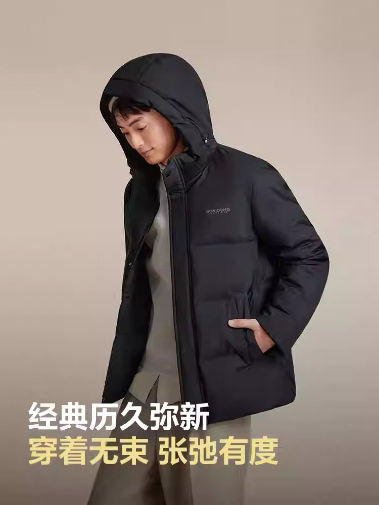 Bosideng men's winter down jacket, father's short 2025 new casual thick coat, B250245101