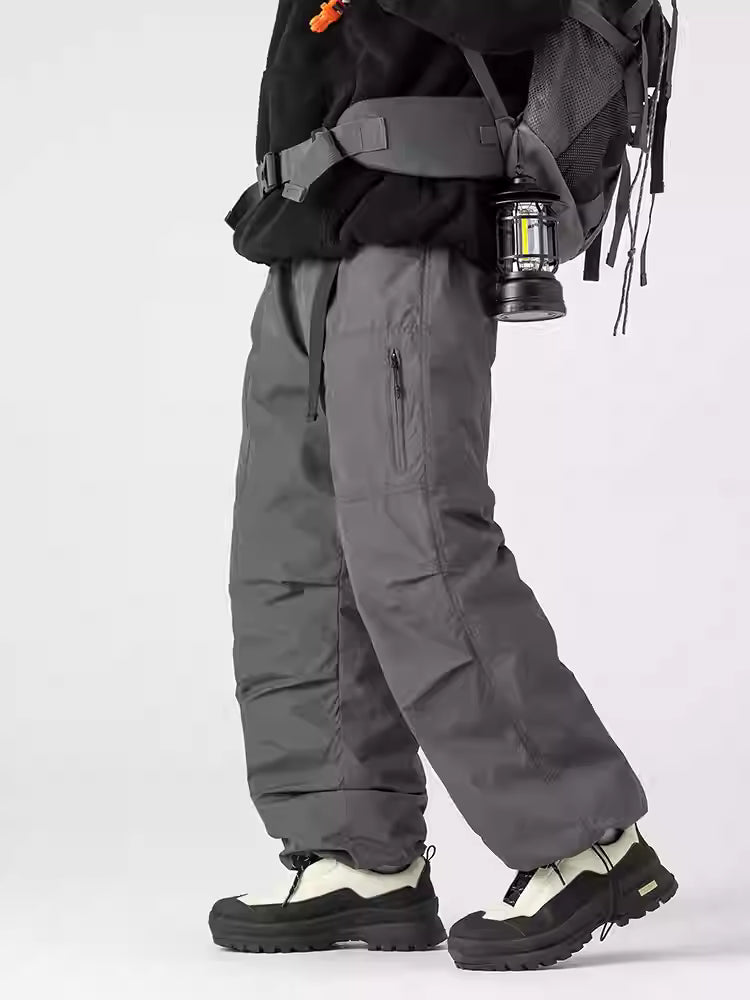 Charge down pants, men's hiking pants, 2025 winter new outdoor waterproof casual wear-resistant skiing overalls