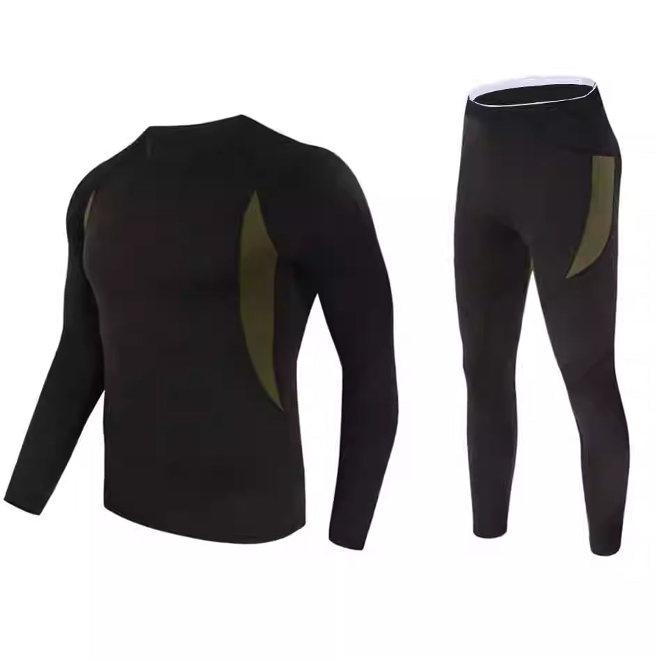 romision Thermal Underwear for Men Long Johns Fleece Lined Hunting Gear Bottom Top Set Base Layer for Cold Weather Gift